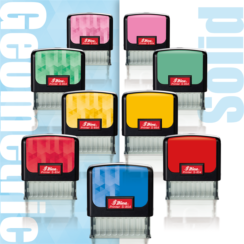 Shiny S-854 Printer Line Self-Inking Notary Stamp – 7/8" x 2-3/8" (27 Case Colors) - Image 4
