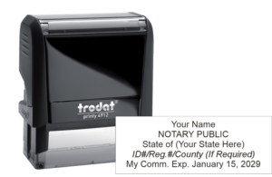 Trodat 4912 Essential Self-Inking Notary Stamp – 3/4" x 1-7/8"