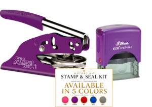 Custom Notary Stamp & Embosser Kit