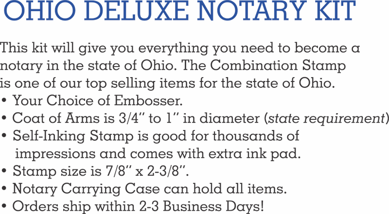 Deluxe Ohio Notary Supplies Kit - Image 2