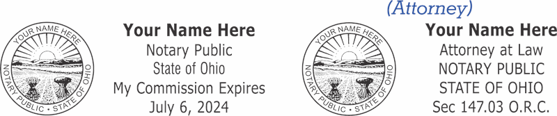 Ohio Notary Stamp - Carbon Fiber Design - Image 2