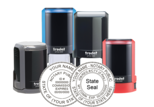 Trodat 4642 Circular Notary Stamp – 1-5/8" Round Self-Inking Seal